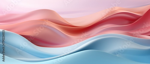 Pastel gradient wave, soft and airy, minimal 3D illustration,