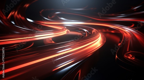 Pulse of energy in a minimalistic abstract environment, 3D render,