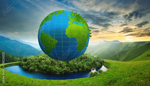 green earth globe  earth globe with green leaves  earth globe with green grass  green planet earth  green planet earth in water  green planet earth with flowers  save planet earth  save globe  green 