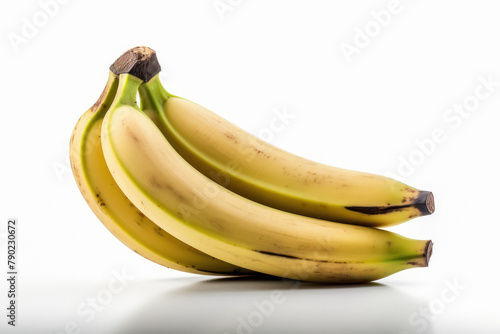 Fresh banana bunch on white background photo