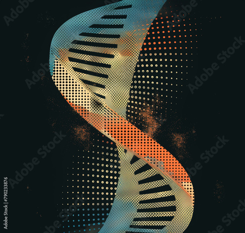 DNA double helix abstract (ID: 790233876)