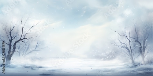 White snow winter blurred landscape background. Nature outdoor chirstmax xmas new year vibe scene