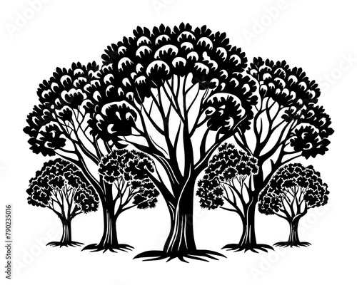 Tree Vector Illustration Drawing