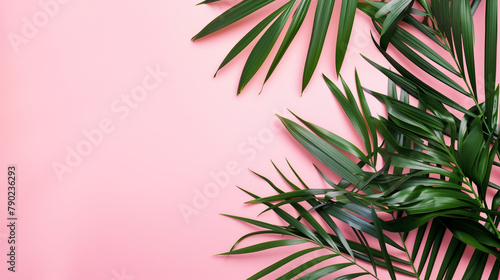 Fondo rosa con palmeras photo