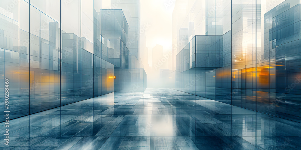 Geometric Urban Tech: Blue Abstract Network Background Geometric Urban Tech: Blue Abstract Network Background
