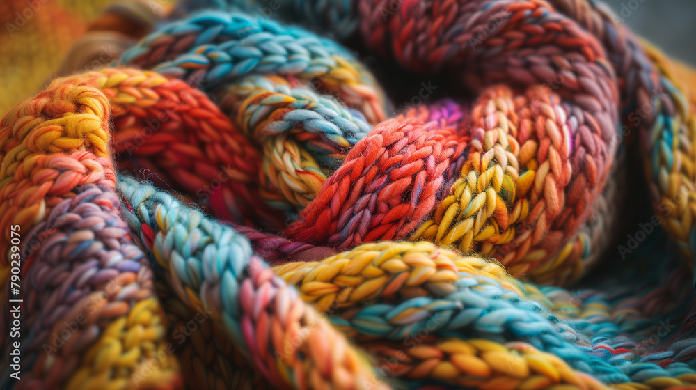 Wool texture. Knitting yarn. 