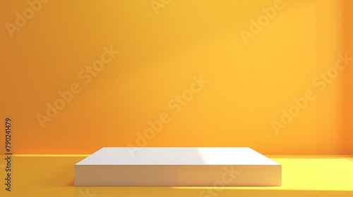 a background of yellow gradient with a white upright in the middle. © zetrum