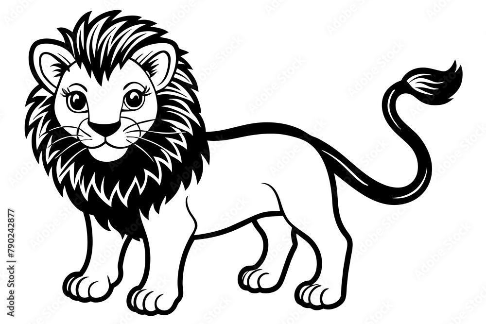 very cute baby lion, rainbow fur, full body, plain white background very cute baby lion, rainbow fur, full body, plain white background