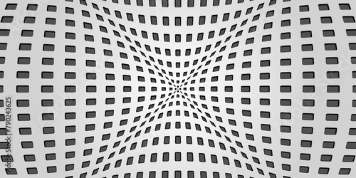 background with distorted squares generating three-dimensional abstract effect