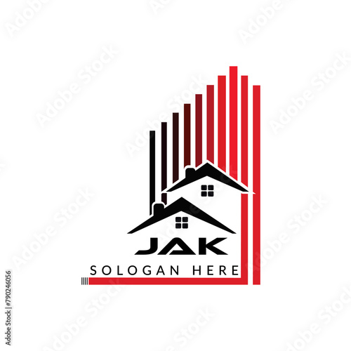 Letter JAK building vector, JAK initial construction. JAK real estate. JAK home letter logo design, JAK real estate Logo ,JAK Style home logo
