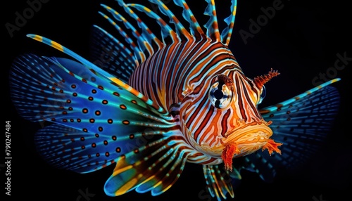 Colorful tropical fish with sharp fins, underwater sea life © Virgo Studio Maple