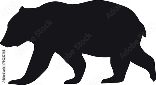 Vector illustration Silhouette of bear