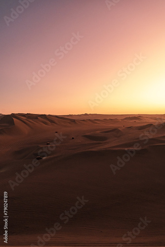 sunset over the dunes around huacachina in the Peruvian desert © Hannes