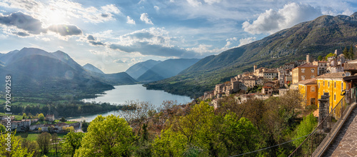 Scenic view in the village of Barrea, province of L'Aquila in the Abruzzo region of Italy. photo