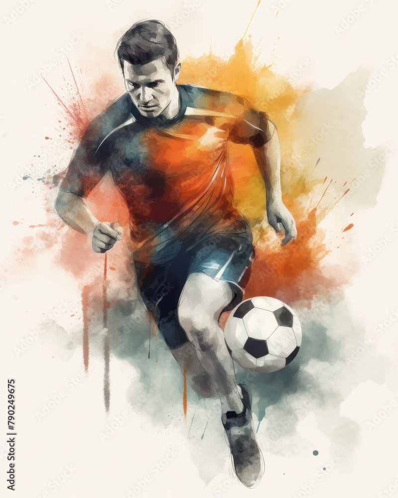 Fototapeta premium football player in action
