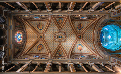 Interior view in the beautiful Church of San Gioacchino in Prati, in Rome, Italy. April-07-2024 photo
