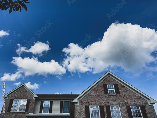 house on sky background