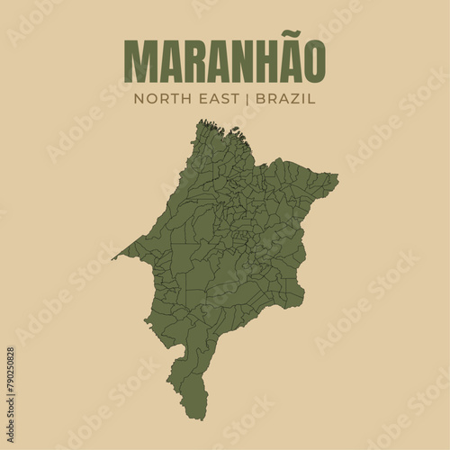 Map of Maranhão, state in Northeast Brazil