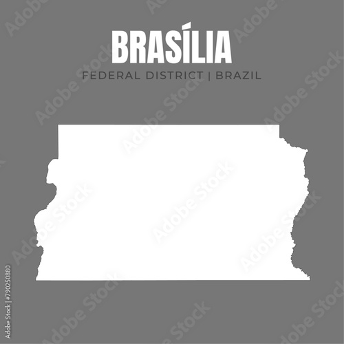 Map of Brasília, capital Brazil