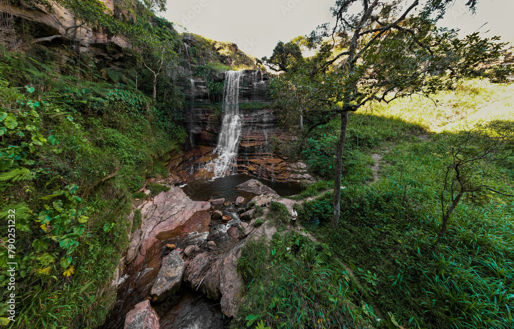 Fototapeta premium catarata Velo de la Novia de San José de Lourdes en San Ignacio, Cajamarca, Peru