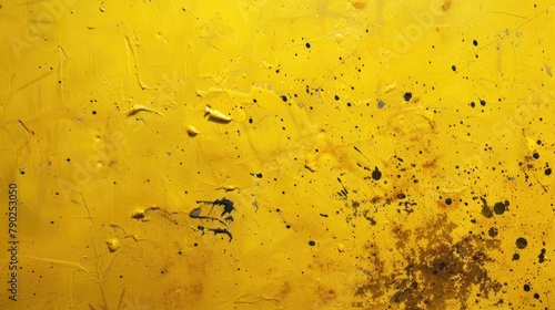 abstract yellow background texture of old rusty metal surface with cracks and scratches