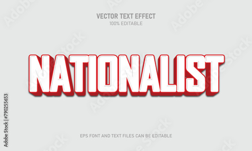 Nationalist editable text effect