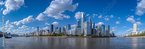 Argentina's Buenos Aires skyline. A view overlooking the Río de la Plata. © Zahid