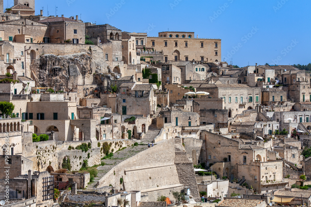 Obraz premium The old buildings of ancient Sassi in Matera, italy