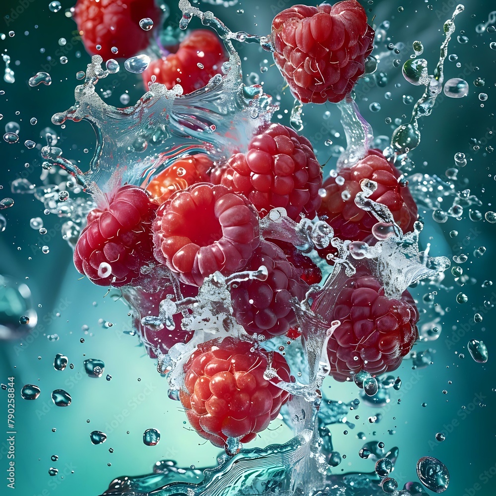 Captivating Raspberry Juice Explosion Captivating Raspberry Juice Explosion
