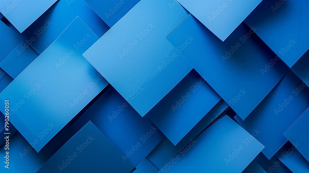 Obraz premium blue blocked abstract background with soft shadows, minimalist contemporary visaul artwork (1)