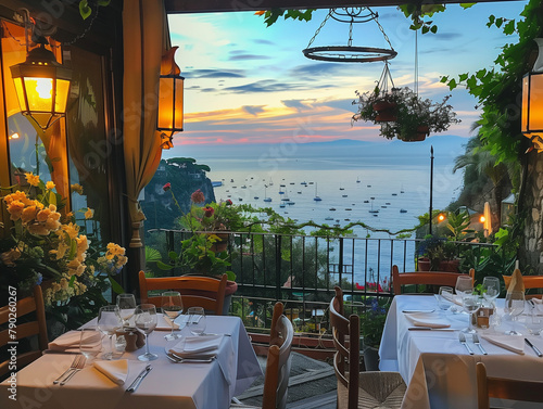italian restaurant with sea view terrace in Taormina serving pasta, foodie holiday trip (4)