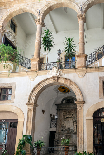 Old Courtyard in Palermos  Sicity