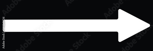 Black arrow pointing right and left . Arrow shape icon element . Black large forward or right pointing solid long arrow icon sketched as vector symbol, eps 10 photo