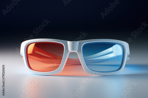 Sunglasses isolated on dark background.