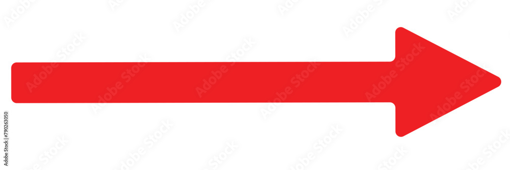 Red right arrow icon. Icon red arrow direction on a white background  Vector illustration.