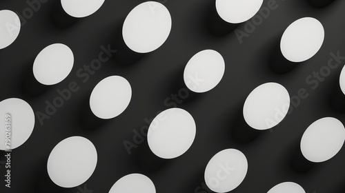 Minimalistic Black and White Polka Dot Pattern for Modern Wallpaper, Backgrounds, Latest Designs, and Carpets