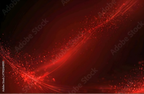 Red background, glowing blurred design,