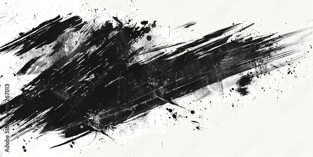 Black ink stencils. Paintbrush, splash, spray, ink splatter and paint marks. Artistic graphic box, black blots, grunge brush strokes and grunge frames for text. Black ink stencils. Paintbrush, splash, spray, ink splatter and paint marks. Artistic graphic box, black blots, grunge brush strokes and grunge frames for text.