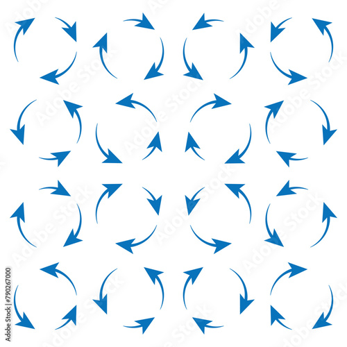 circle arrow icon set. circular arrow icon  refresh  reload arrow icon symbol sign  different circular arrows of different color  different thickness vector illustration  eps10