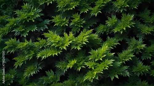 Beautiful fresh green bush isolated .Generative AI photo