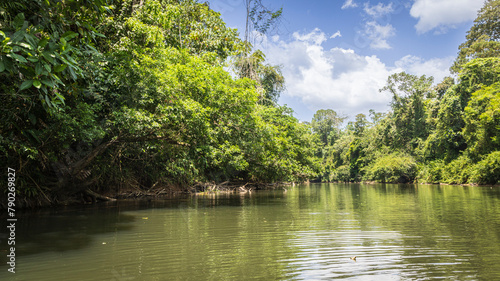 Scenic view of San Juan river also known as El Desaguadero at the border of Costa Rica and Nicaragua