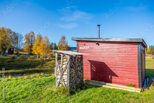 Obraz na płótnie Sauna in Lappland w salonie