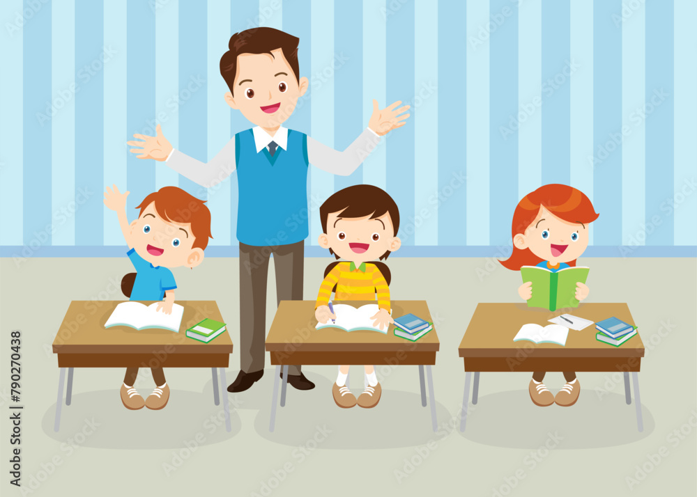 students and teacher in classroom students and teacher in classroom