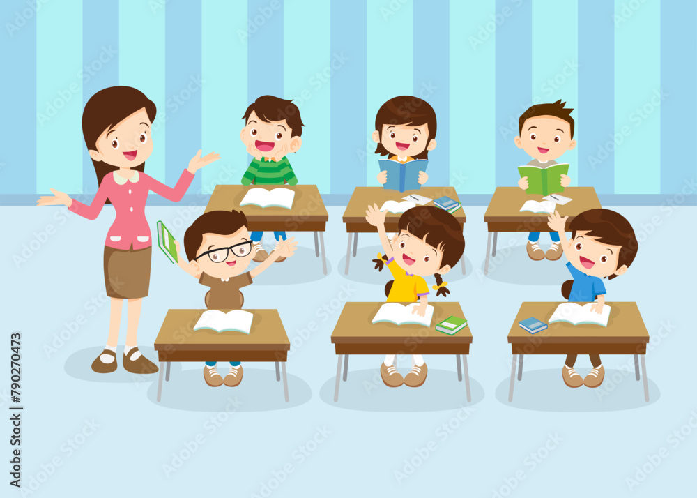 students and teacher in classroom students and teacher in classroom