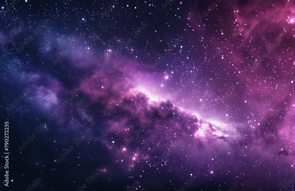 Purple and Blue Space Filled With Stars