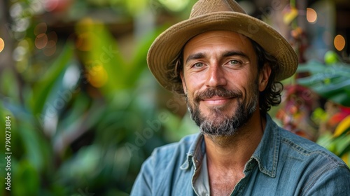 Man With Glasses Standing in Front of Colorful Wall