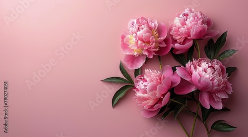 Pink Flowers on Pink Background