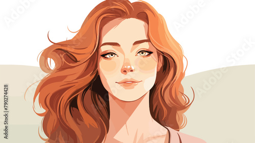 Beautiful Woman s face Illustration Vector graphic