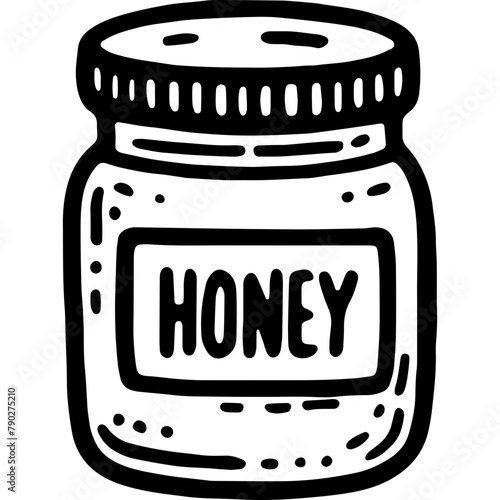 Doodle Honey Jar