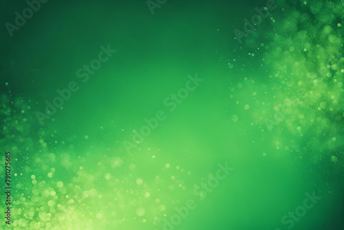 Dark Green bokeh , a normal simple grainy noise grungy empty space or spray texture , a rough abstract retro vibe shine bright light and glow background template color gradient